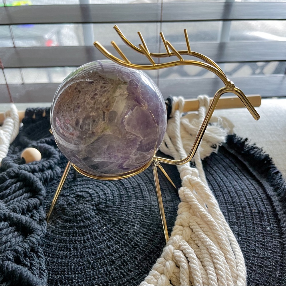 Huge amethyst sphere with stand
